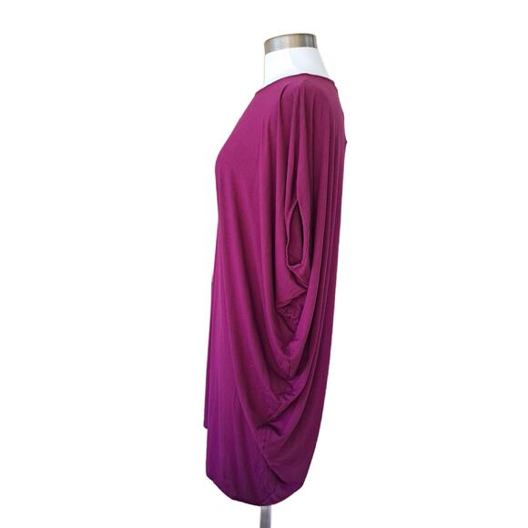 Eileen Fisher Purple Boysenberry Asymmetrical Shift Tunic Dress Petite Large - Picture 4 of 10